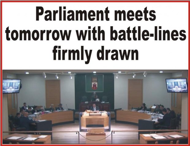 Parliament meets tomorrow with battle-lines firmly drawn